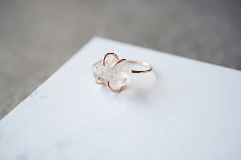 Herkimer diamond ring | Etsy (US)