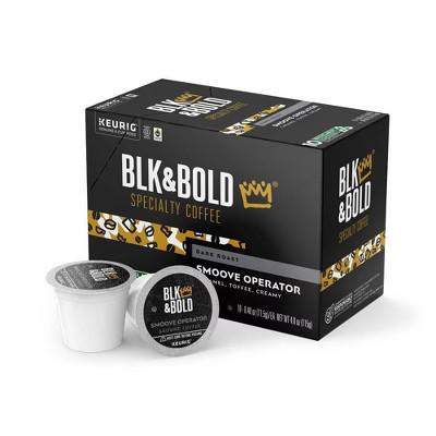 BLK & Bold Specialty Beverages Smoove Operator Dark Roast Keurig K-Cup Coffee Pods - 10ct | Target