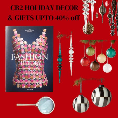 A few fav holiday decor  finds from CB2 
Ornaments
Coffee table books 


#LTKCyberWeek #LTKGiftGuide #LTKfindsunder50