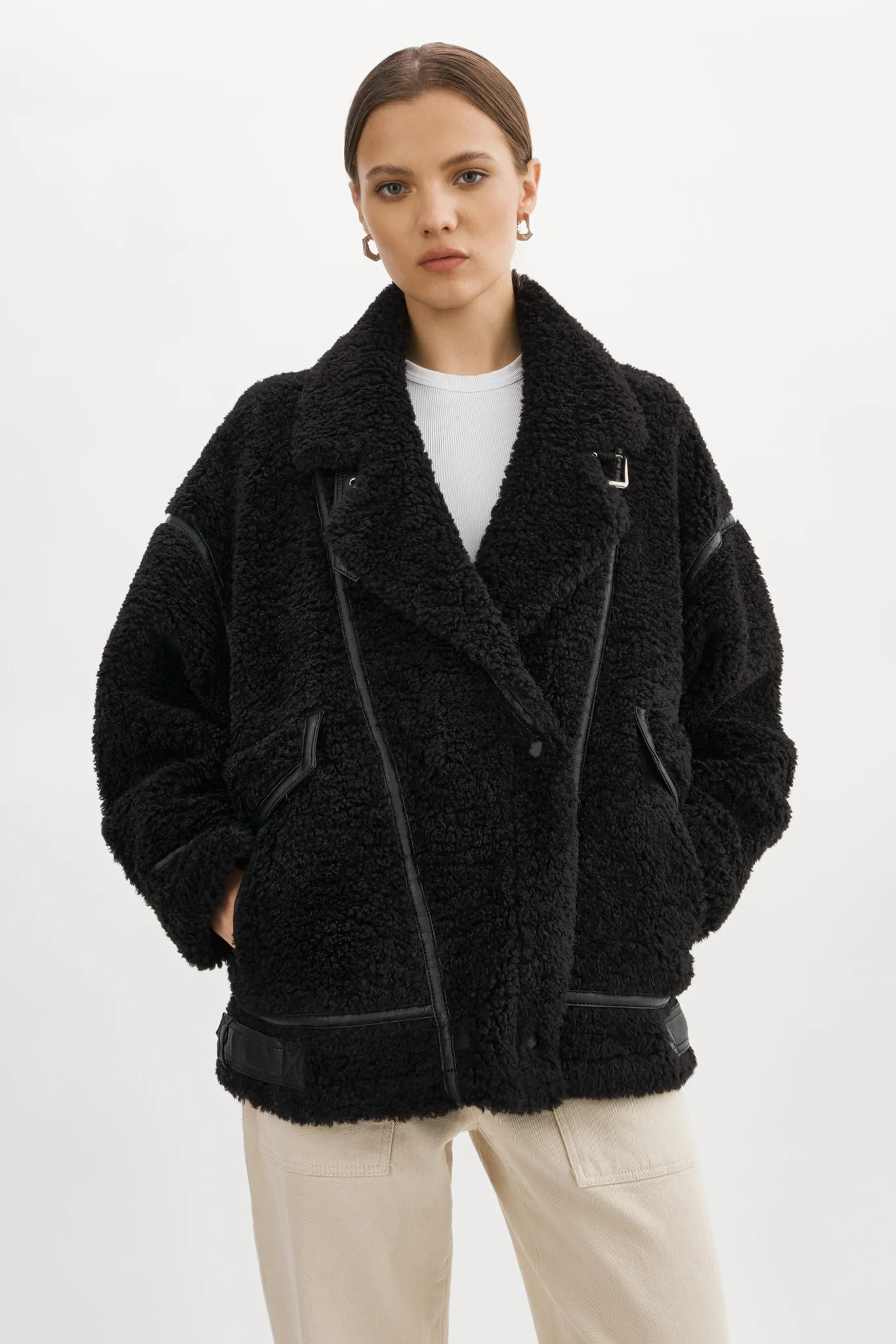 BADU | Oversized Faux Shearling Jacket | LAMARQUE