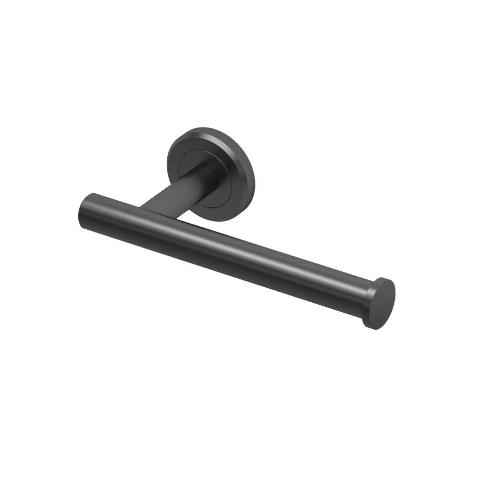 allen + roth Latitude 2 Black Wall Mount Single Post Toilet Paper Holder | Lowe's