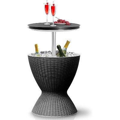 SereneLife Cool Bar Outdoor Patio Furniture – 7.5 Gallon Beer and Wine Cooler - Black | Target