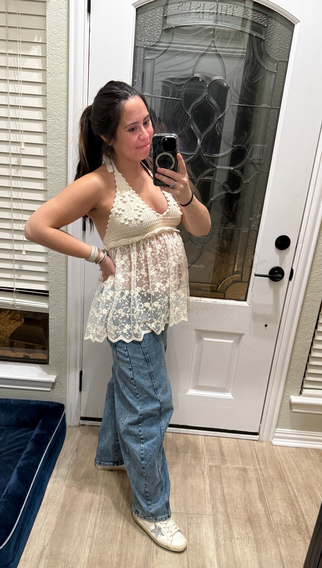 22 weeks pregnant ! Barrel jeans are my absolute favorite and so flattering! 

#LTKFindsUnder50 #LTKBump #LTKPetite