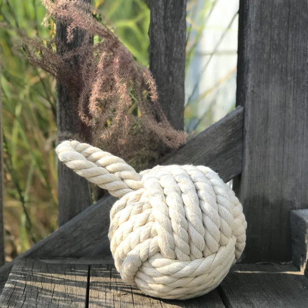 Monkey Knot Jute Weighted Floor Stop | Wayfair North America