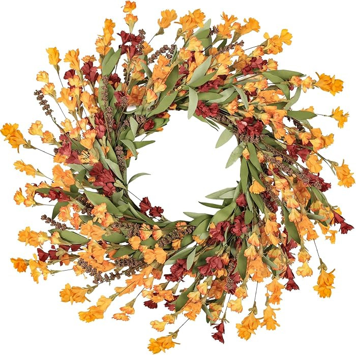 Fall Wreath, 24 Inch Fall Wreaths for Front Door | Amazon (US)