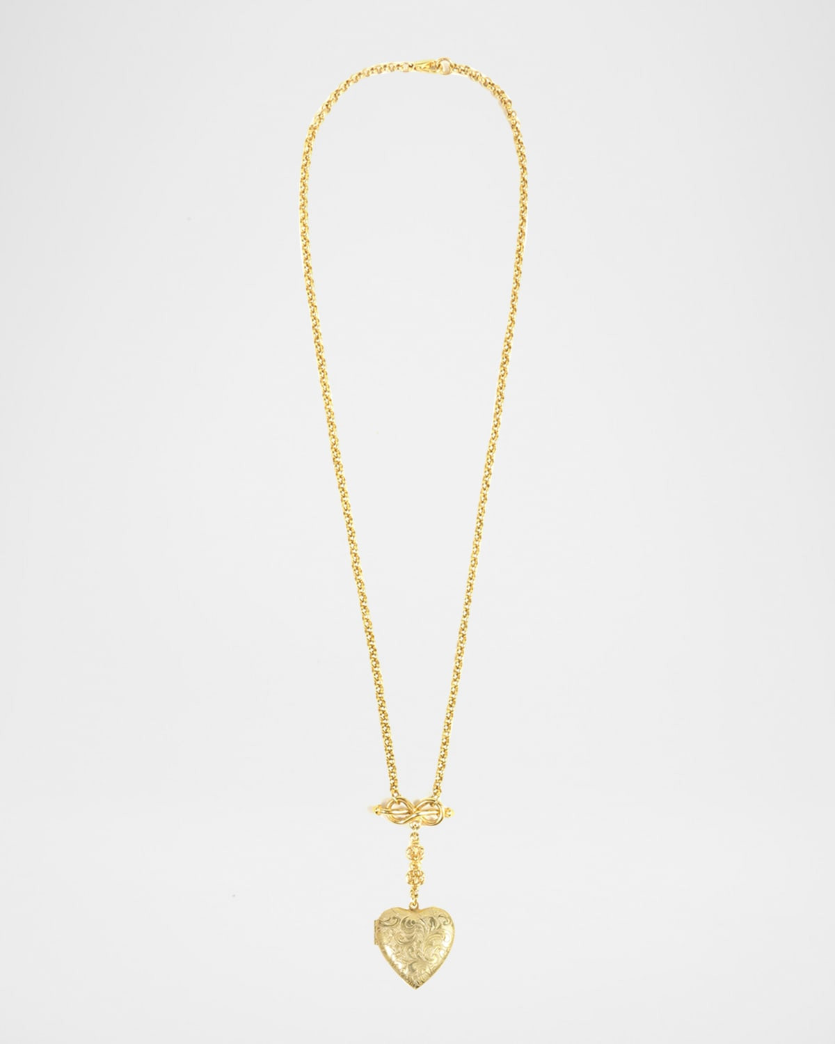 Chain and Heart Locket Necklace | Neiman Marcus