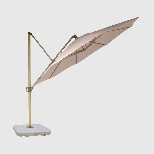 11' DuraSeason Fabric™ Offset Patio Umbrella - Light Wood Pole - Threshold&#153; | Target