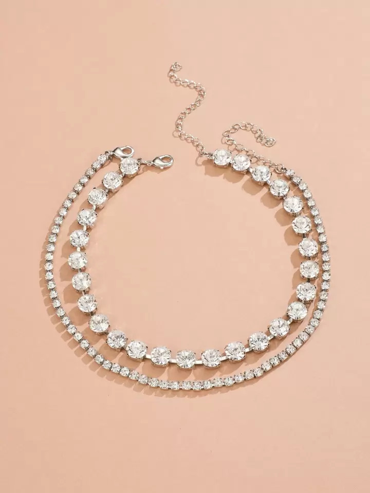 2pcs Rhinestone Decor Choker | SHEIN