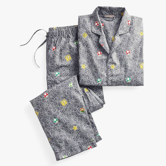 Super Mario™ Power-Up Glow-in-the-Dark Loose Fit Pajama Set | Pottery Barn Teen