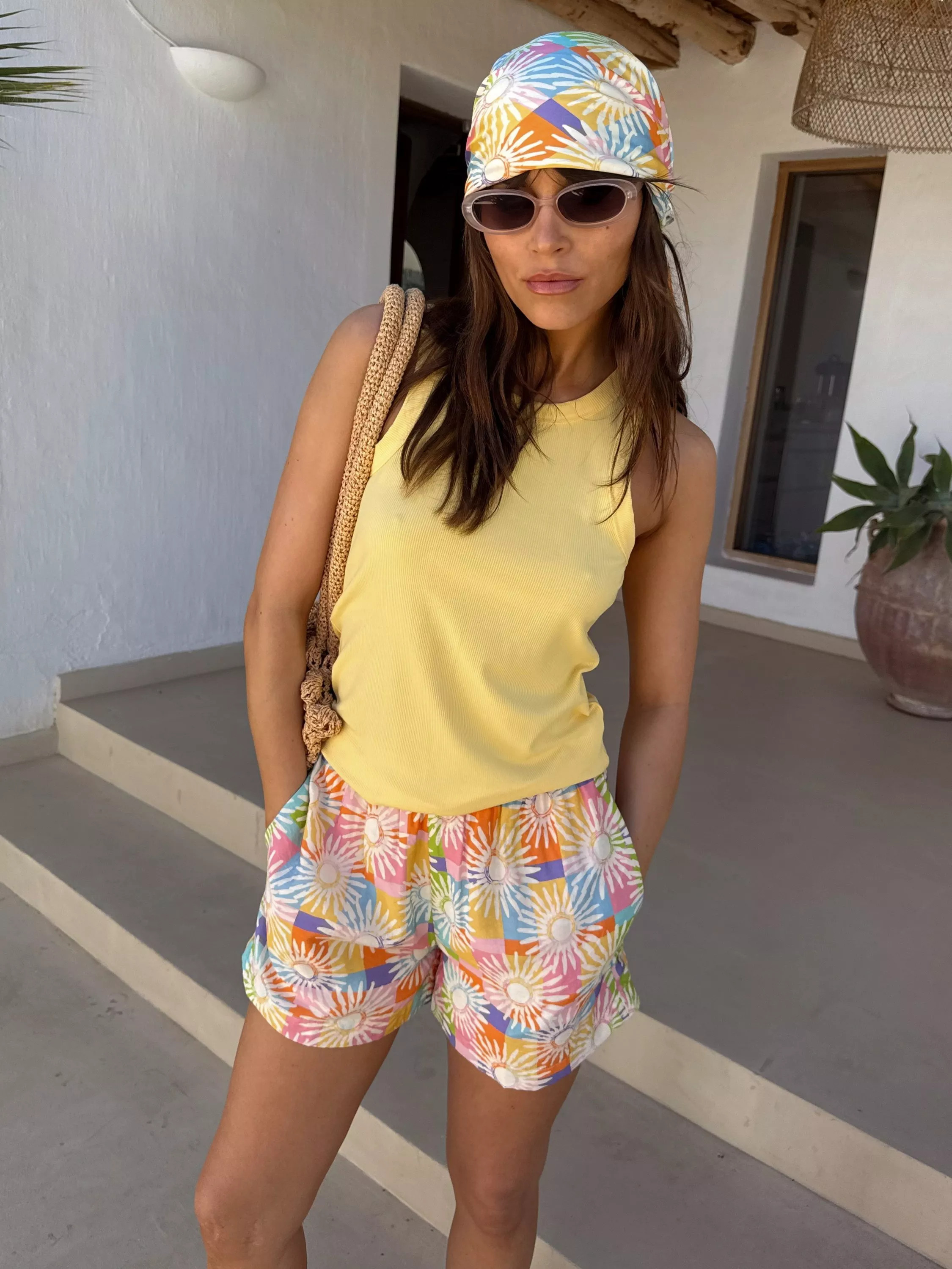 Never Fully Dressed Elissa Sun Checkered Chino Shorts | John Lewis (UK)