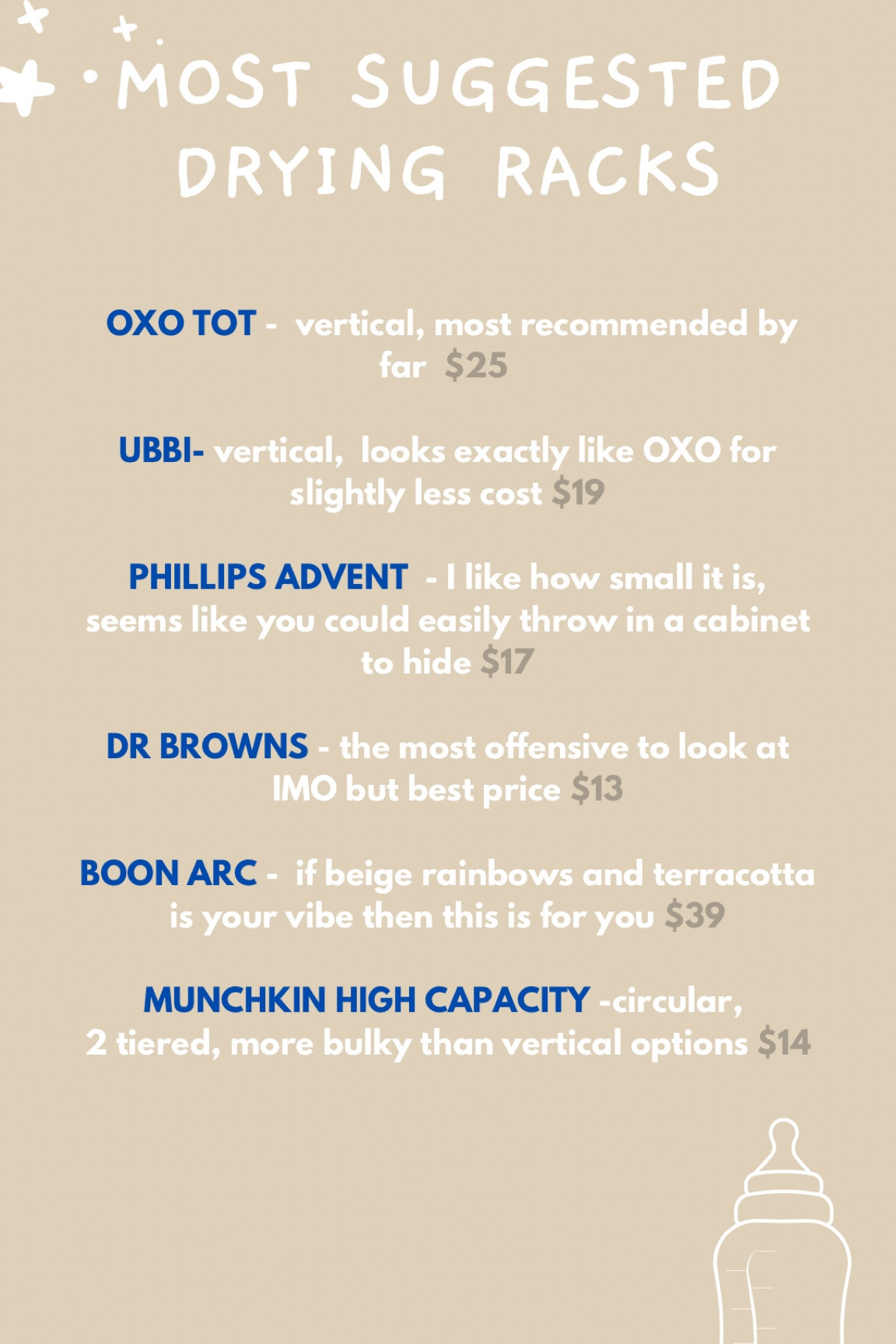 Most suggested baby bottle drying racks from Instagram audience 

#LTKbump #LTKbaby #LTKfamily