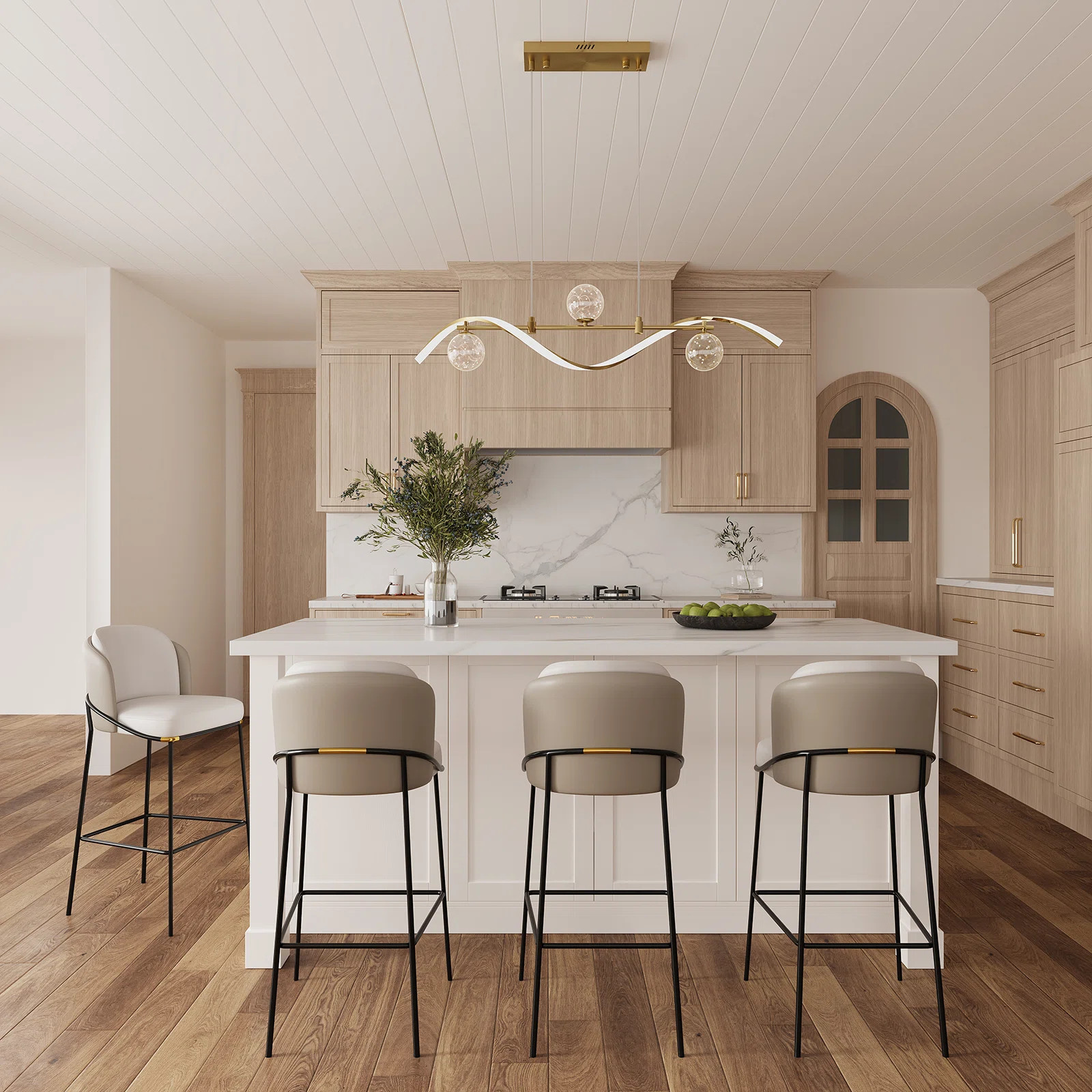 72" Kitchen Islands Include 4 Counter Stools,Home Bar Table with Wine Rack Kitchen Cabinet with S... | Wayfair North America