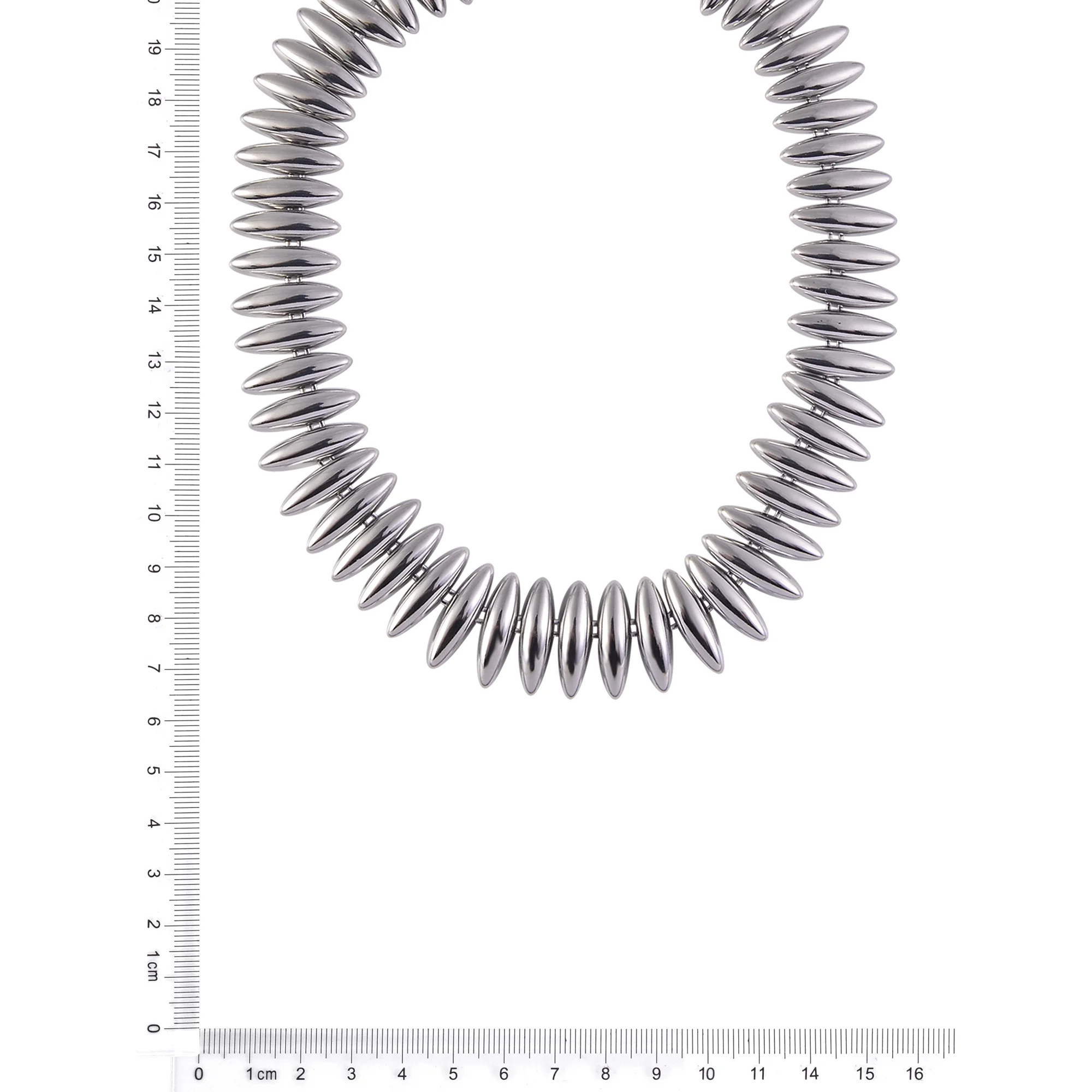 Time and Tru Women's Oval Points Necklace, Silver-Tone | Walmart (US)