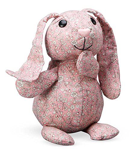 Apple Park Organic Patterned Bunny - Pink Floral Print | Amazon (US)