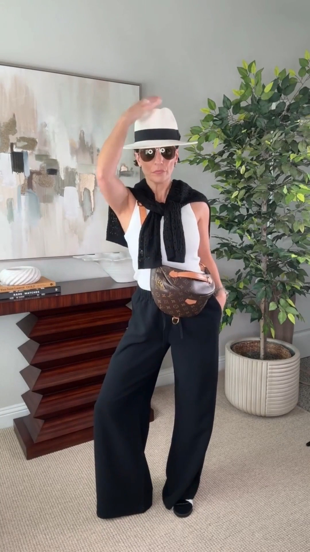 These are still some of my favorite travel pants and one of the first things I pack for a long travel day. They’re wrinkle resistant, wash and go, and comfortable enough for hours in transit while still looking pulled together when I land. I usually keep the outfit simple with a tank and sweater, then add accessories to make it feel more like me.

best travel pants for women, wrinkle resistant pants, comfortable travel outfit, airport outfit ideas, wide leg travel pants, wash and wear pants, women’s travel style, versatile black pants, travel wardrobe essentials, stylewitheugenia

#LTKOver40 #LTKTravel #LTKootd