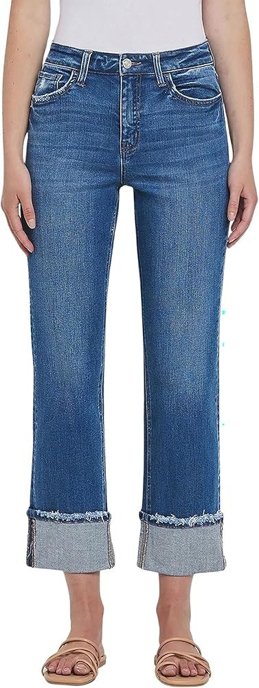 VERVET Women's Victoria High Rise Straight Leg Jeans | Amazon (US)