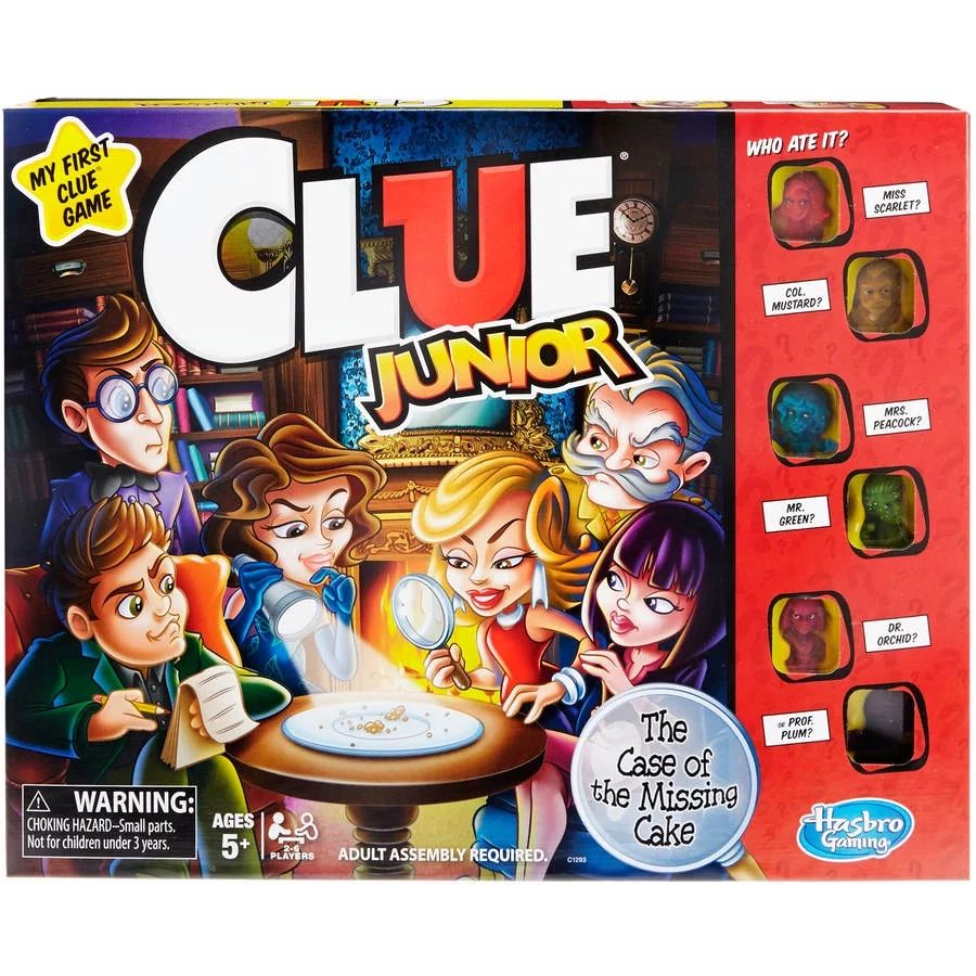 Classic Clue Junior Board Game, for Kids Ages 5 and up, 2 to 6 Players - Walmart.com | Walmart (US)