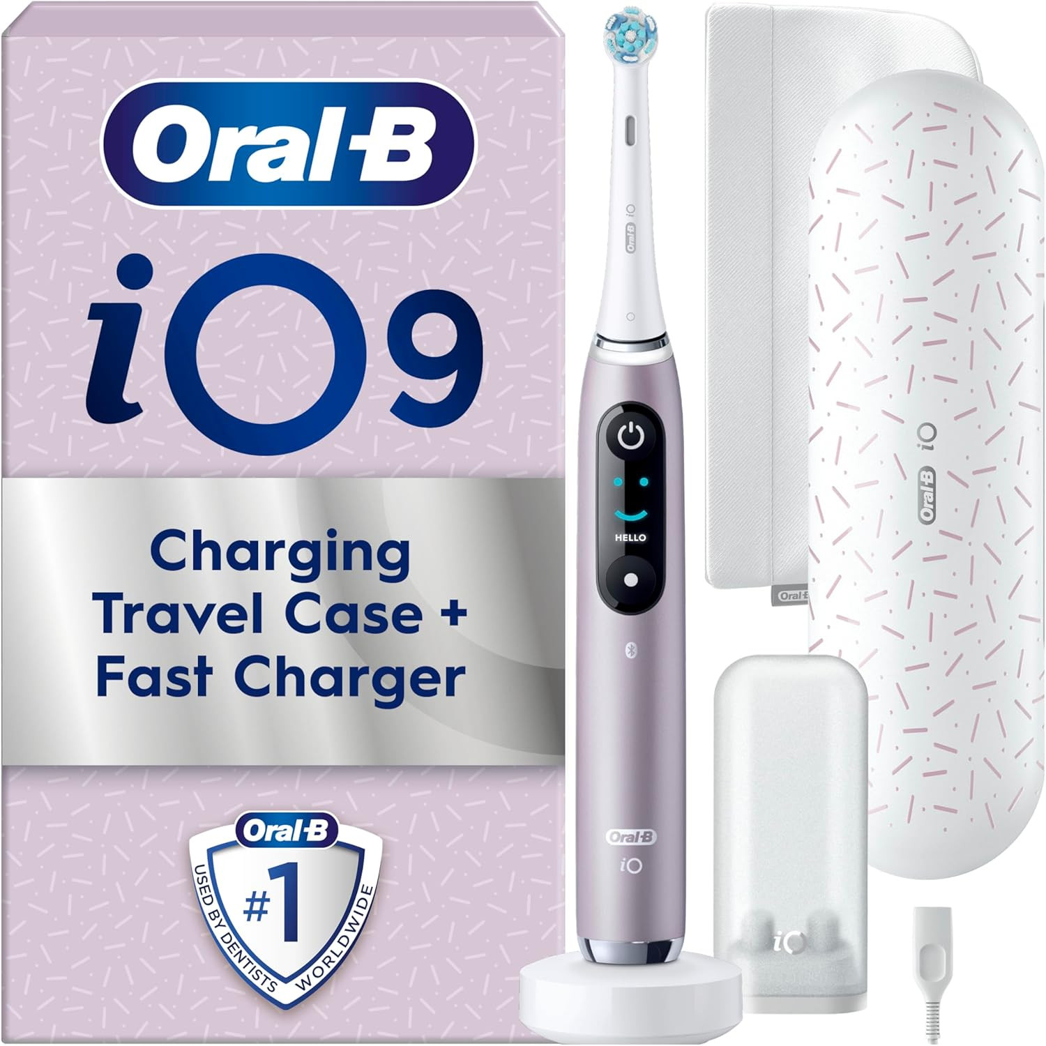 Oral-B iO9 Electric Toothbrushes For Adults, App Connected Handle, 1 Toothbrush Head, Charging Tr... | Amazon (UK)