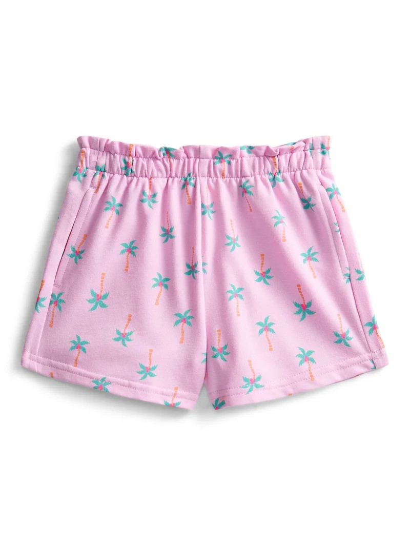 Wonder Nation Toddler Girls Soft Knit Pull On Shorts, Sizes 18M-5T | Walmart (US)