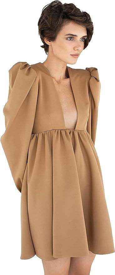 Lipinskaya Brand - Party Dress for Women deep v Neck Long Sleeve Dresses – Model Sassari | Amazon (US)