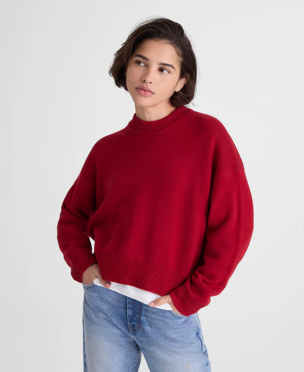 SoftWool Boxy Crewneck Sweater | Madewell