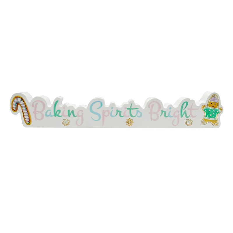 Mrs. Claus' Bakery Making Spirits Bright Table Sign, 21" | At Home