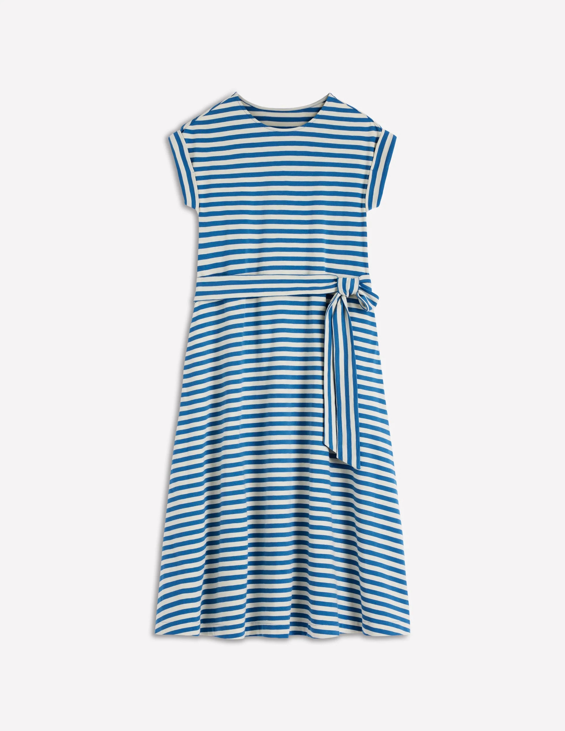 Eve Jersey Midi Dress-Blue and Ivory Stripe | Boden (US)