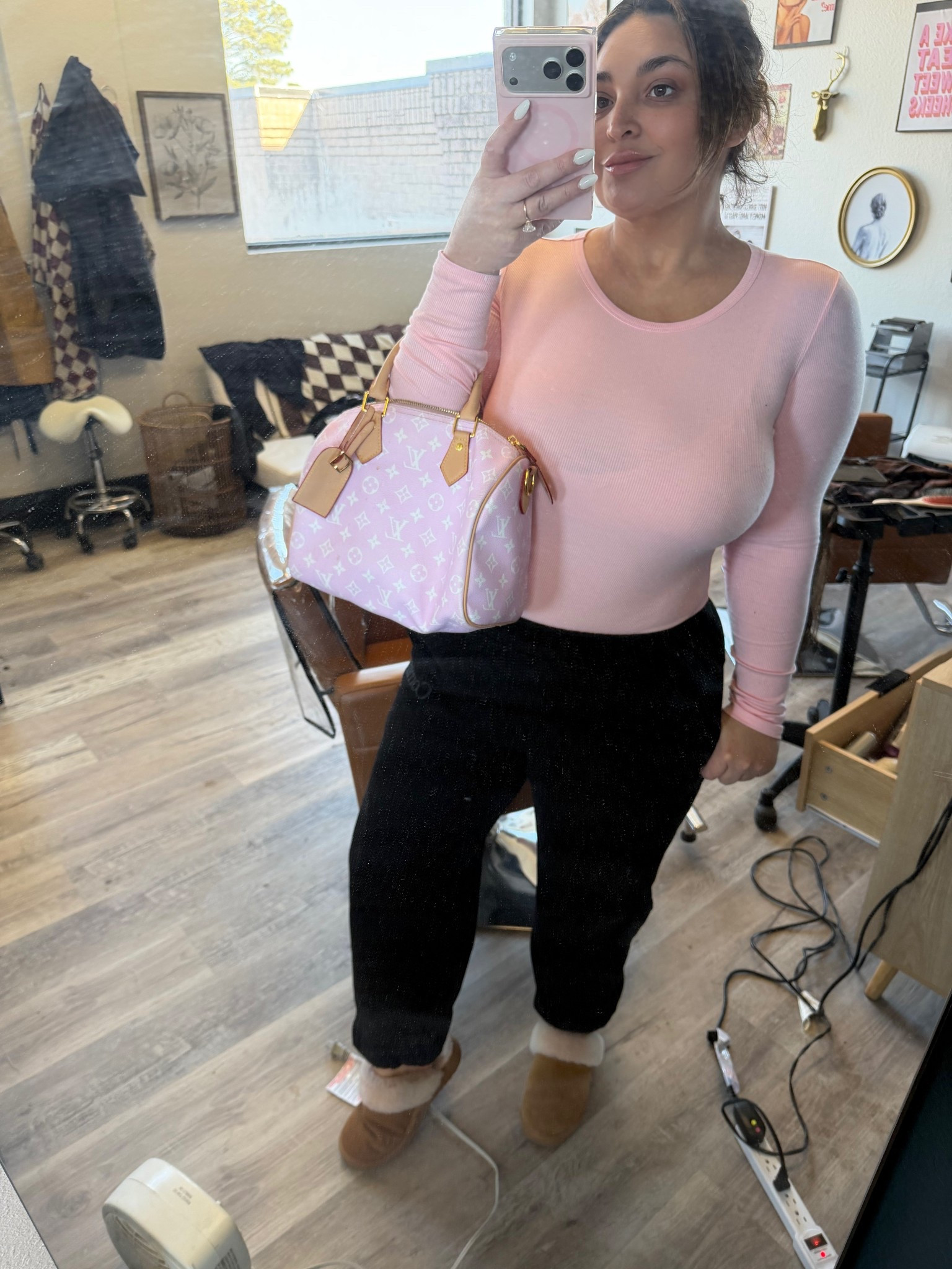 Salon days are my fav days! Especially when I pair them with my favorite new little Speddy! 🤍🤍🤍 
Also these flex shirts are on super sale this week! 

#LTKdayinmylife #LTKselfcare #LTKBeauty