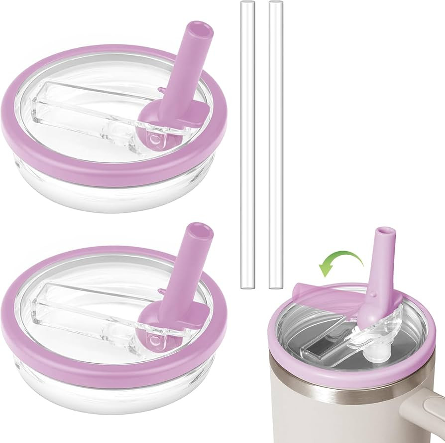 2 Pack 40 OZ Flip Straw Lid for Stanley Quencher, Leak Proof Lid Replacement for 40 OZ Stanley H2... | Amazon (US)