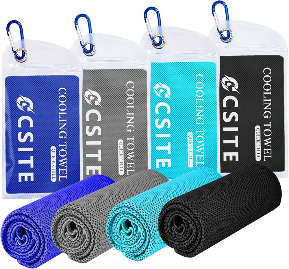 4 Pack Cooling Towels (47"x12") for Neck and Face, Ice Towel for Hot Weather, Soft Breathable Chi... | Amazon (US)