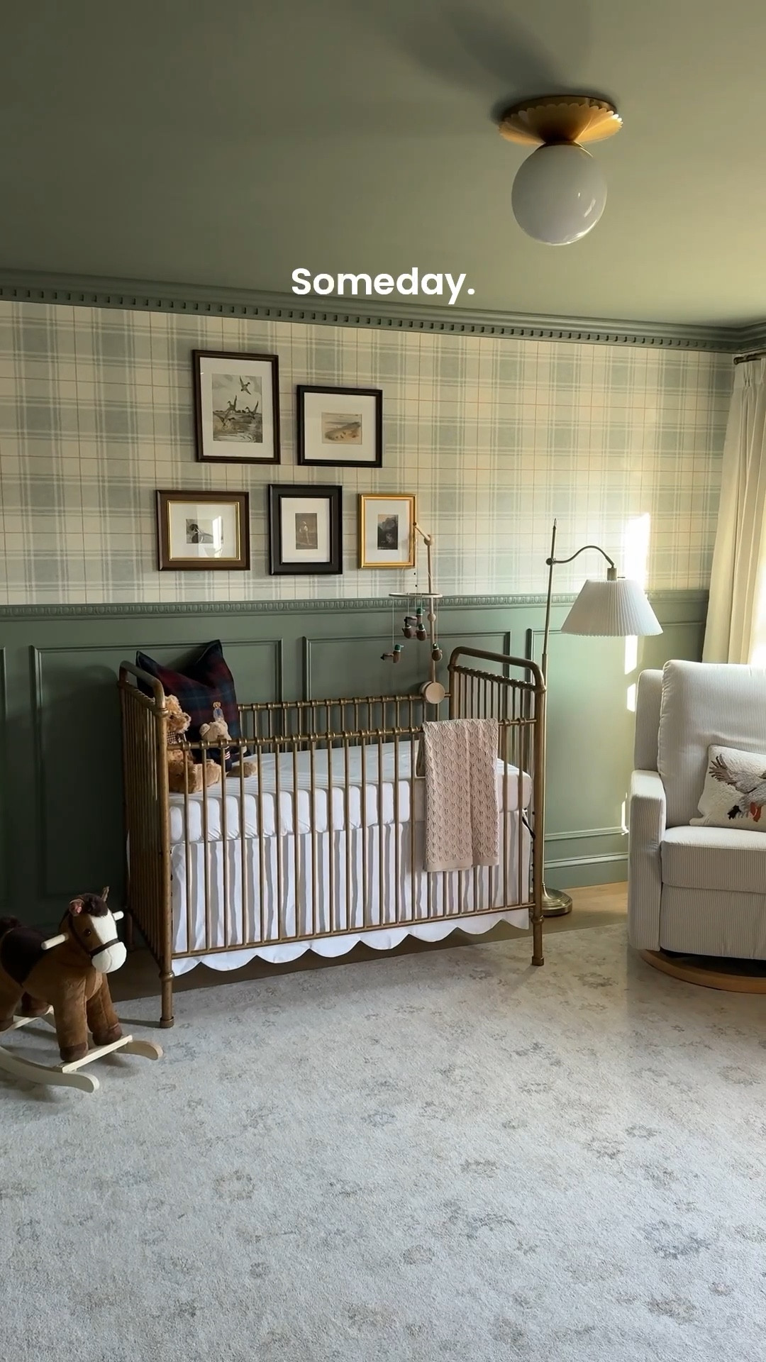 Cozy vintage inspired nursery! Like an English hunting lodges meets Ralph Lauren 🧸 linked everything we used



#LTKKids #LTKHome #LTKBaby