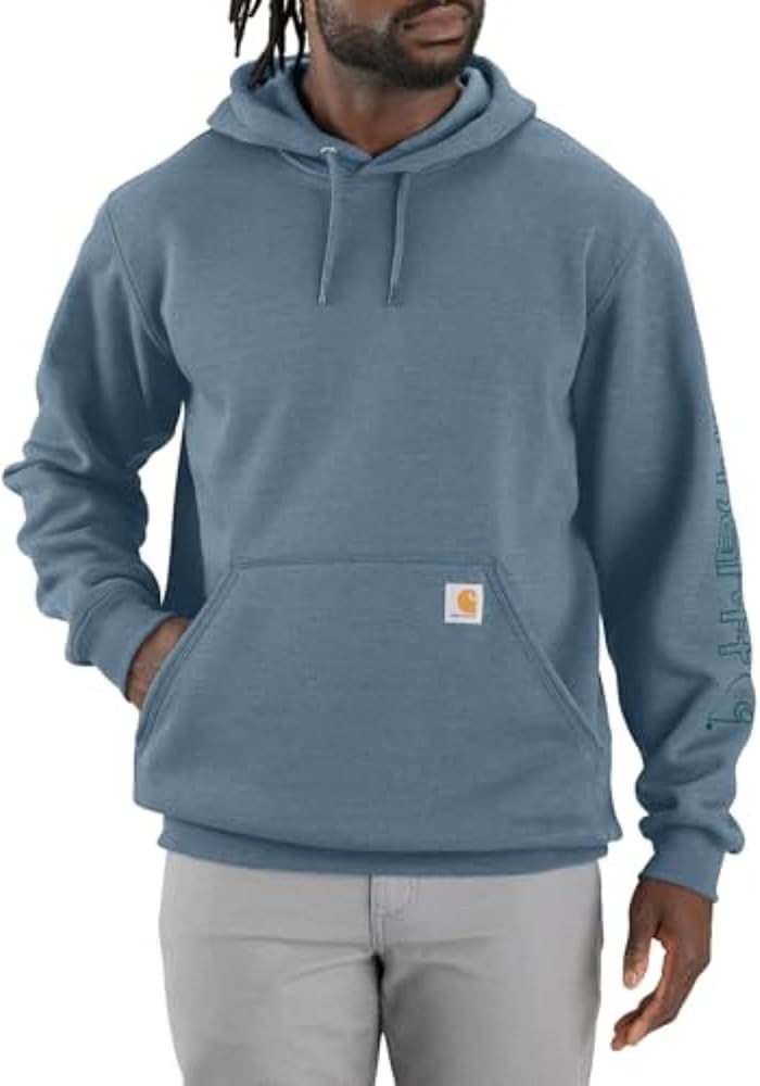 Carhartt Men's Loose Fit Midweight Logo Sleeve Graphic Sweatshirt | Amazon (US)