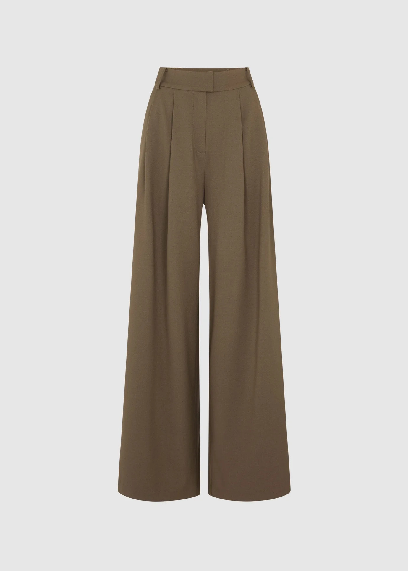 ULTRA WIDE LEG TROUSER - KHAKI | WAT The Brand