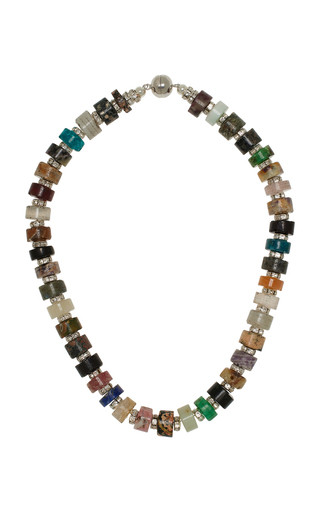Cassandre Sterling Silver Stone Beaded Necklace | Moda Operandi (Global)