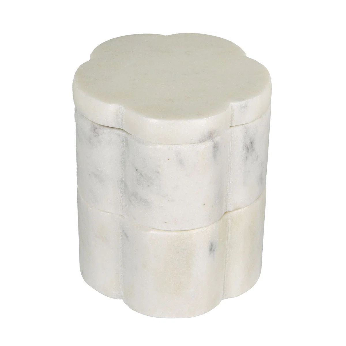 Elegant Marble Pinch Pot With Lid | Wayfair North America
