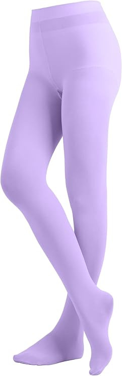 EMEM Apparel Women's Solid Colored Opaque Microfiber Footed Tights | Amazon (US)