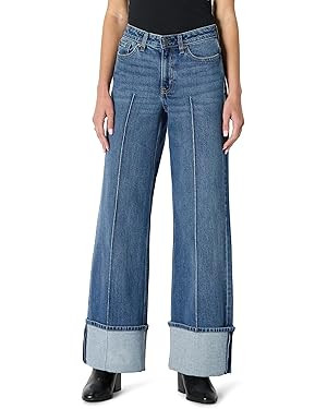 Amazon Essentials (Demi's Pick) Women's High-Rise Wide Leg Cuffed Jean | Amazon (US)