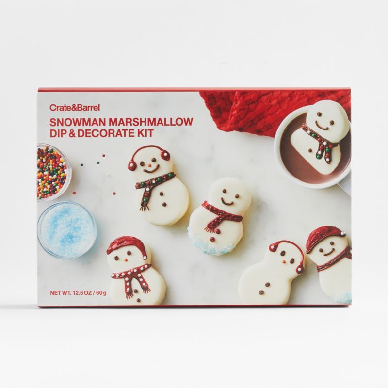 Snowman Marshmallow Dip and Decorate Kit | Crate and Barrel | Crate & Barrel