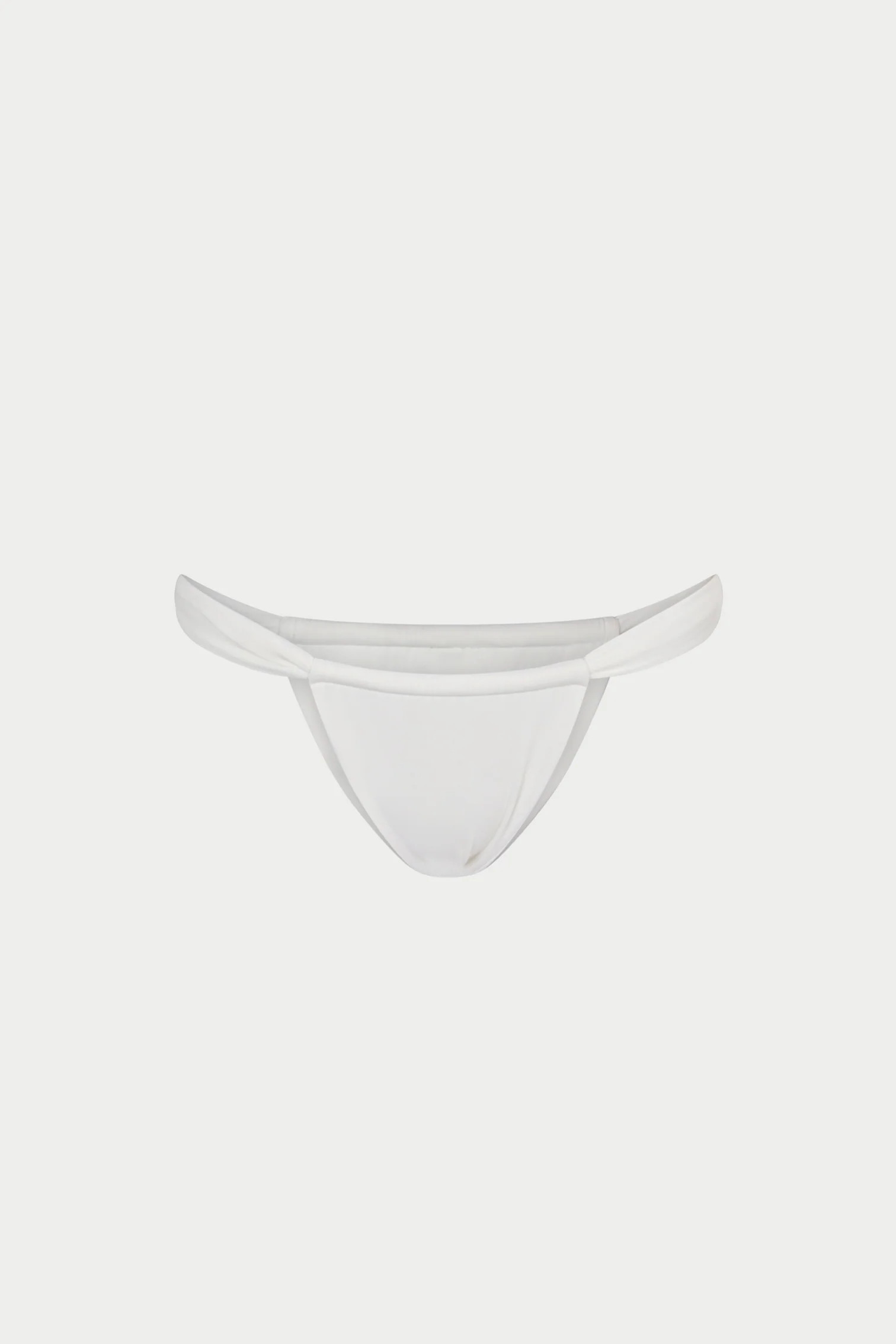 RUCHED BIKINI BOTTOMS - WHITE | The Couture Club