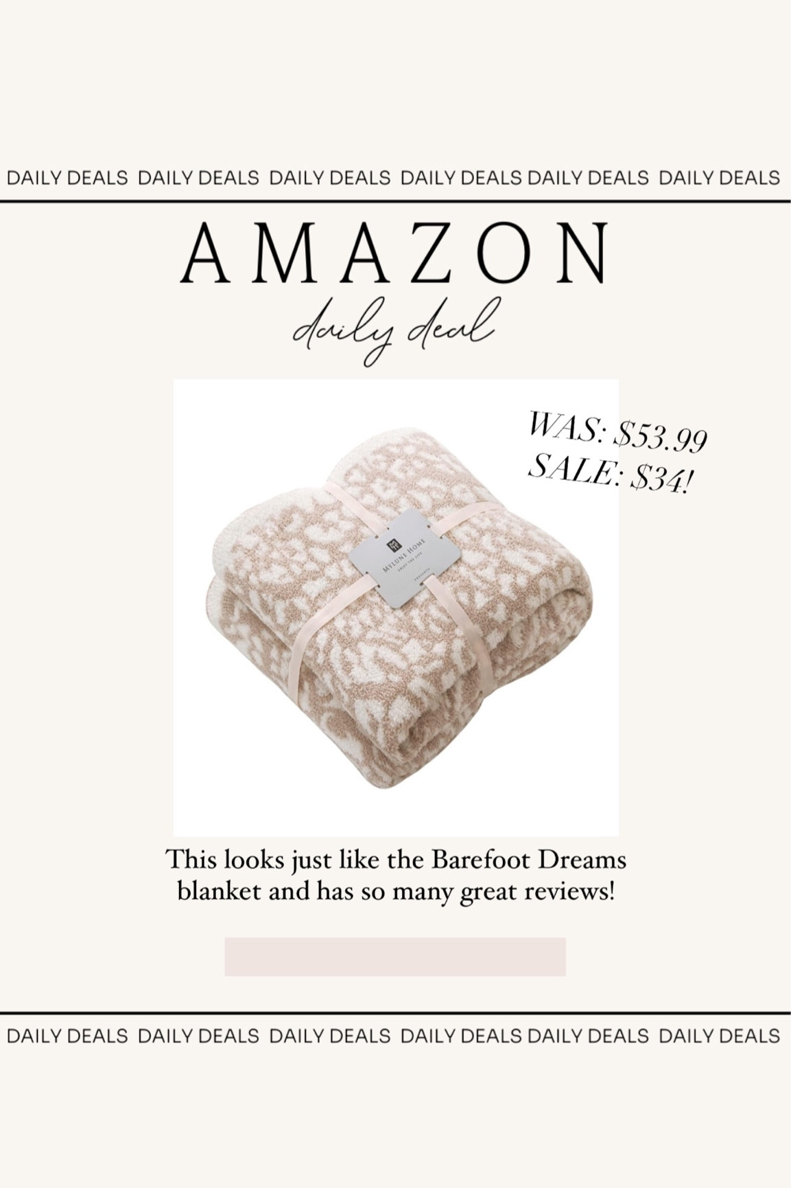 Amazon daily deal - this blanket feels like Barefoot Dreams! On sale for under $50!

#cozyblanket #amazonhome #amazondeal 

#LTKhome #LTKxPrimeDay #LTKsalealert