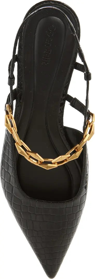 Open Edit Olympia Snakeskin Embossed Slingback Flat (Women) | Nordstrom | Nordstrom