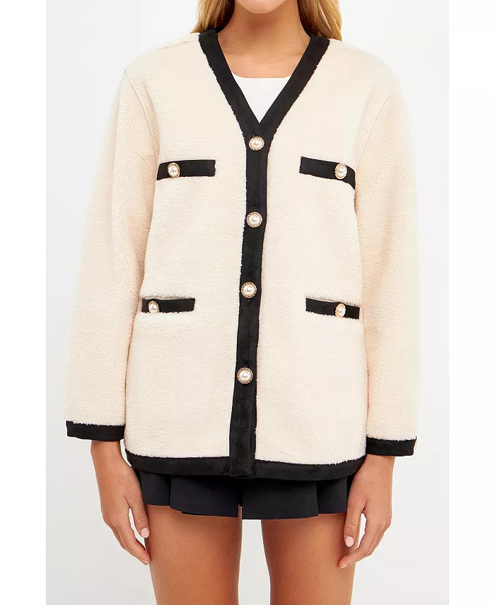 English Factory
          
        
  
      
          Women's Shearing Cardigan with Buttons | Macy's