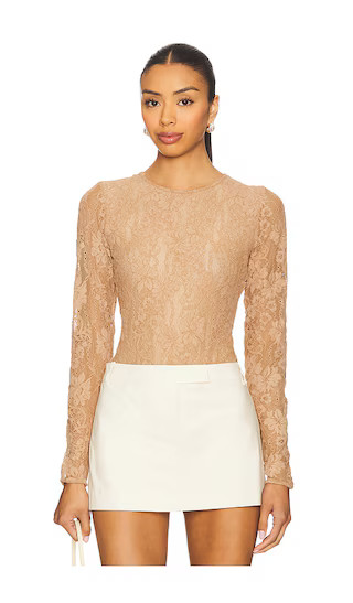 Lace Bodysuit in Biscuit | Revolve Clothing (Global)