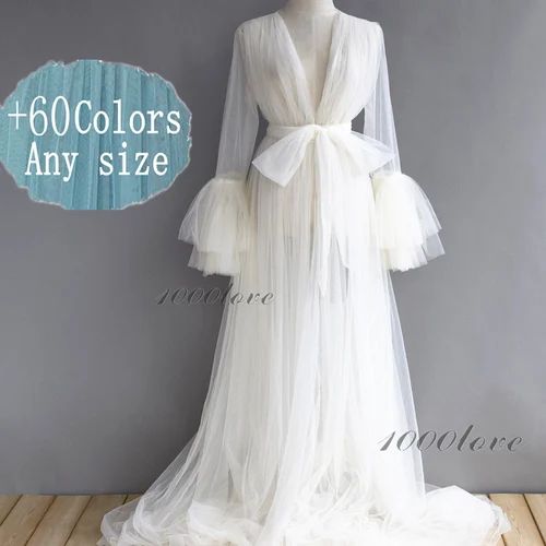 Custom Sheer Tulle Dress Formal Evening Dresseslong Sleeves | Etsy | Etsy (US)