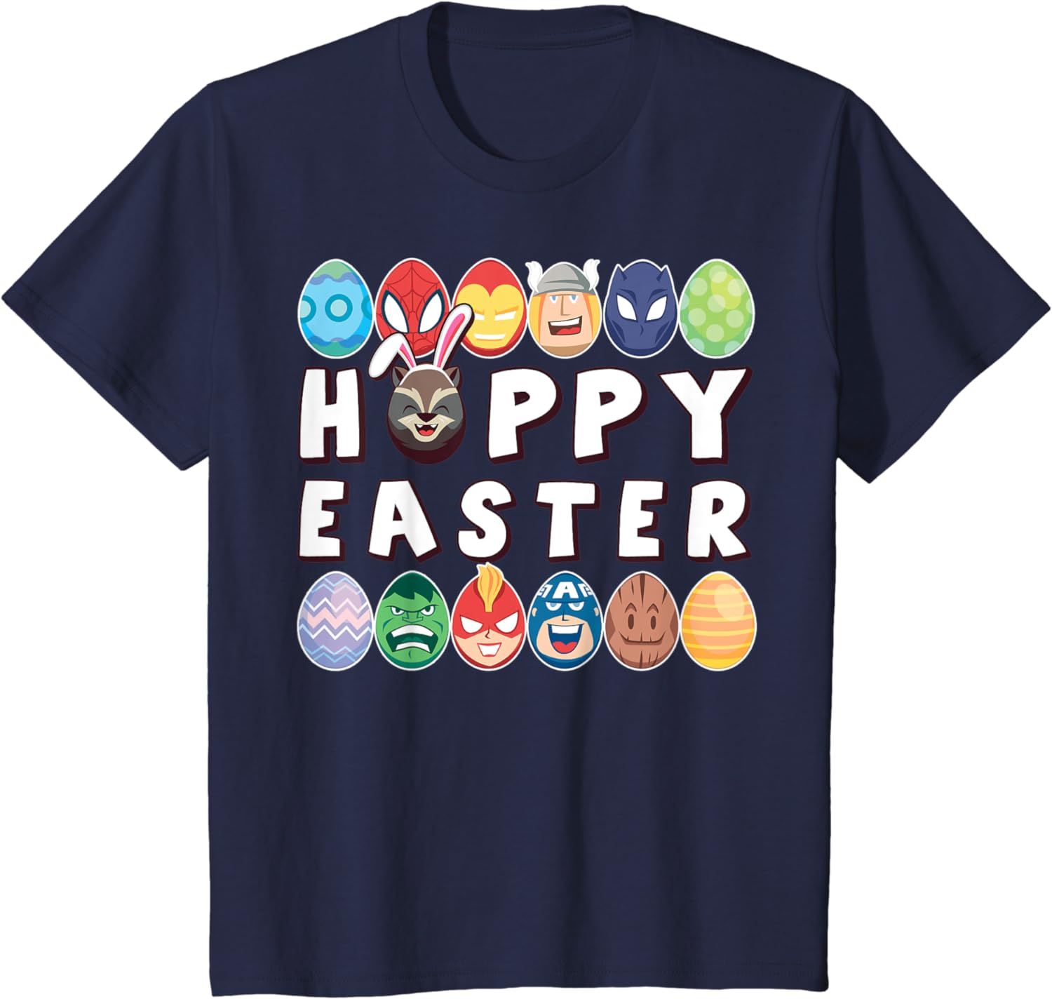 Marvel Easter Hoppy Easter Group Eggs T-Shirt | Amazon (US)