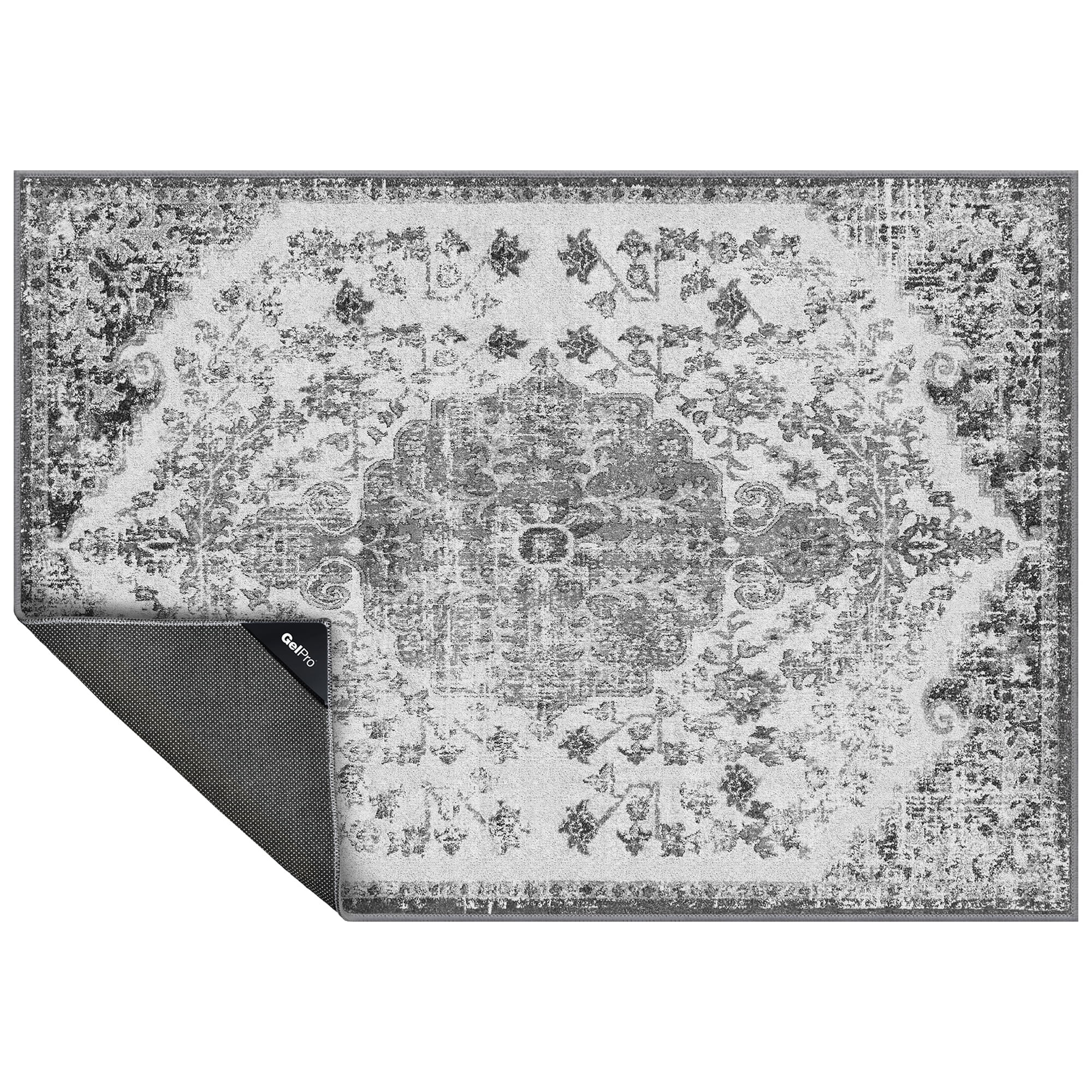 GelPro Nevermove Chenille Textured 24" x 34" Taryn Machine-Washable Kitchen Rug, Gray - Walmart.c... | Walmart (US)