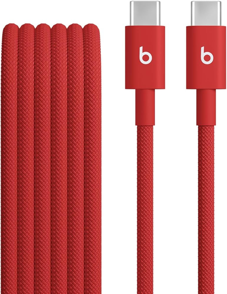 Beats USB-C to USB-C Woven Cable Fast Charging Durable/Tangle-Free Compatible Charger for Apple &... | Amazon (US)