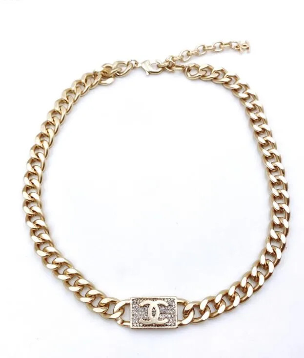 Chanel new square brand full diamond chain necklace | DHGate