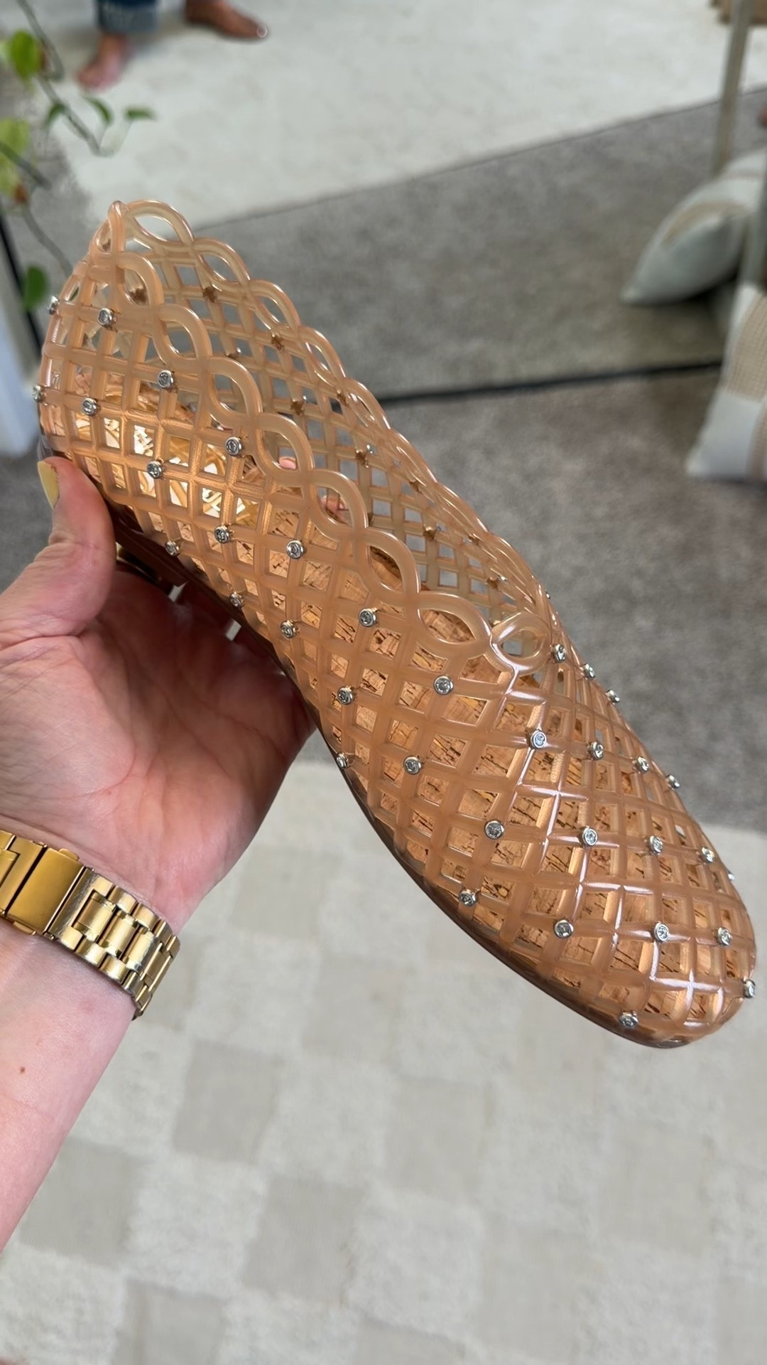 Rhinestone jelly flats - tts (11) saved ID & Canada links. Large tee, 30 long jeans 

#LTKOver40 #LTKTall