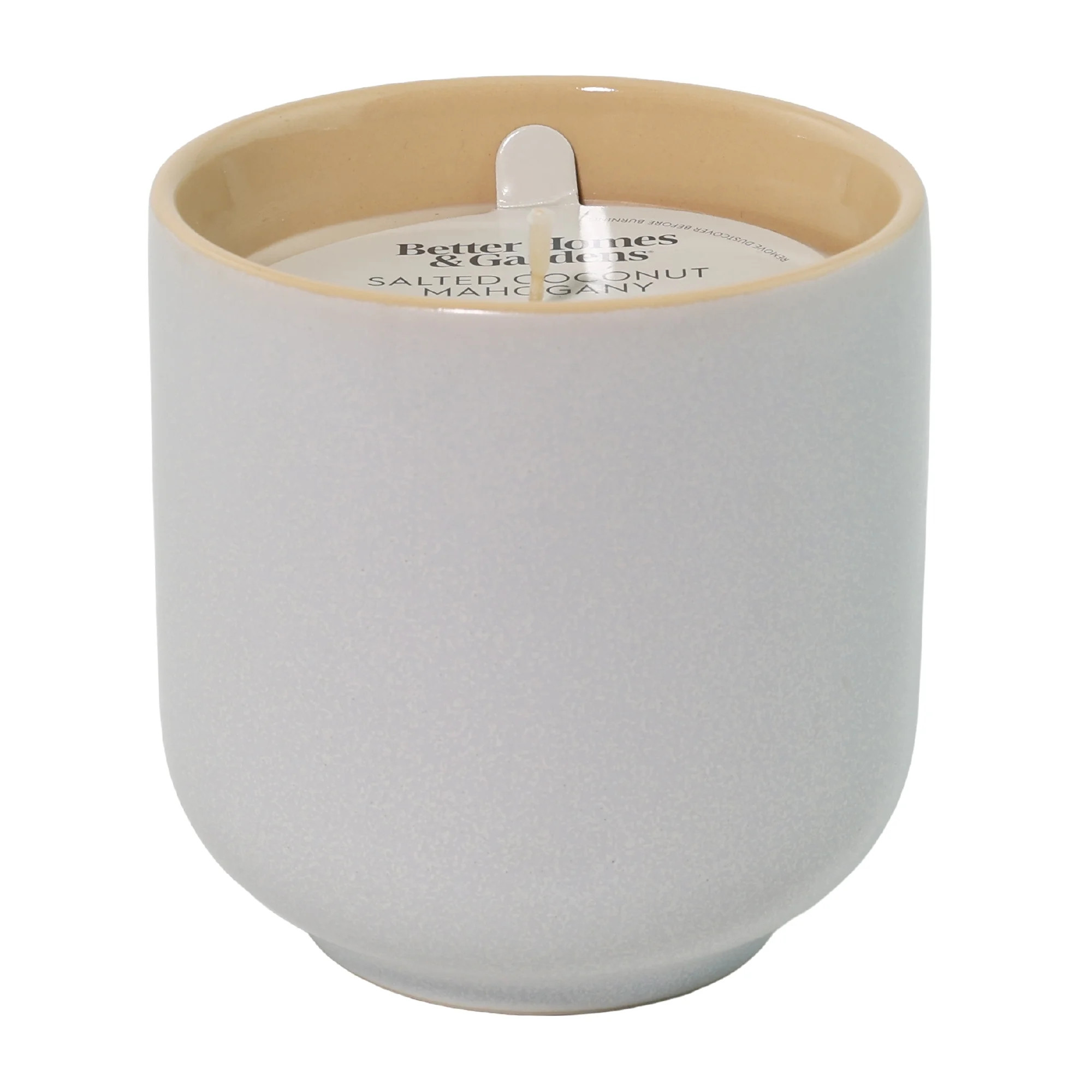 Better Homes & Gardens 1-Wick Ceramic Candle, Salted Coconut and Mahogany, 8 oz | Walmart (US)